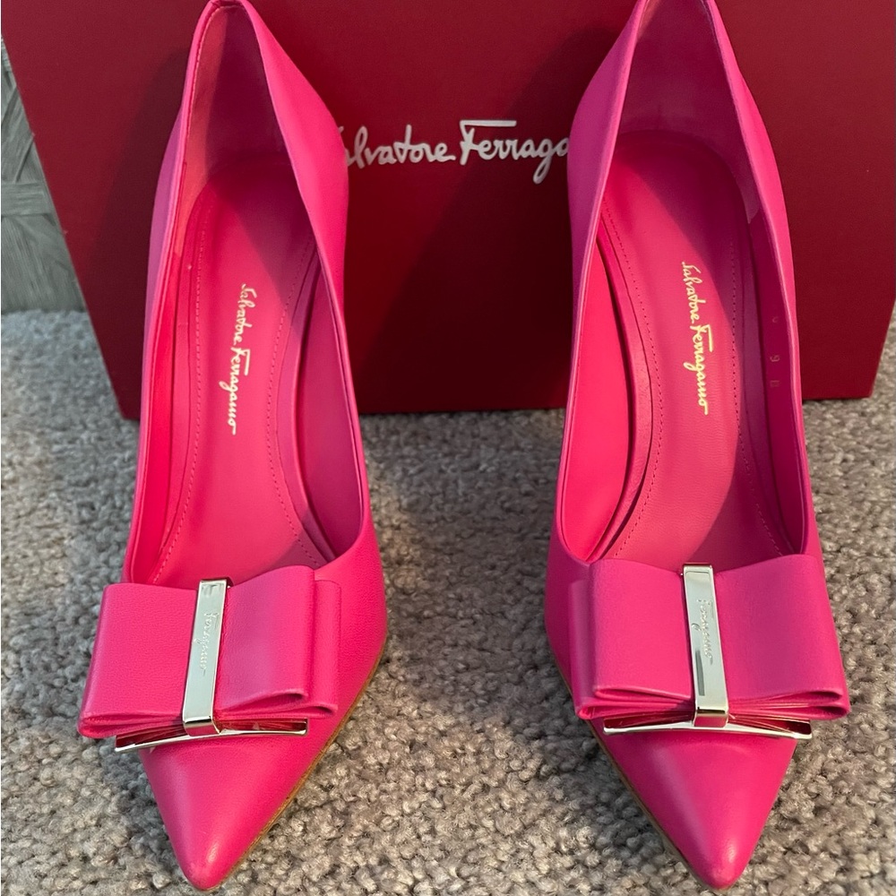 Salvatore Ferragamo Hot Pink Pumps